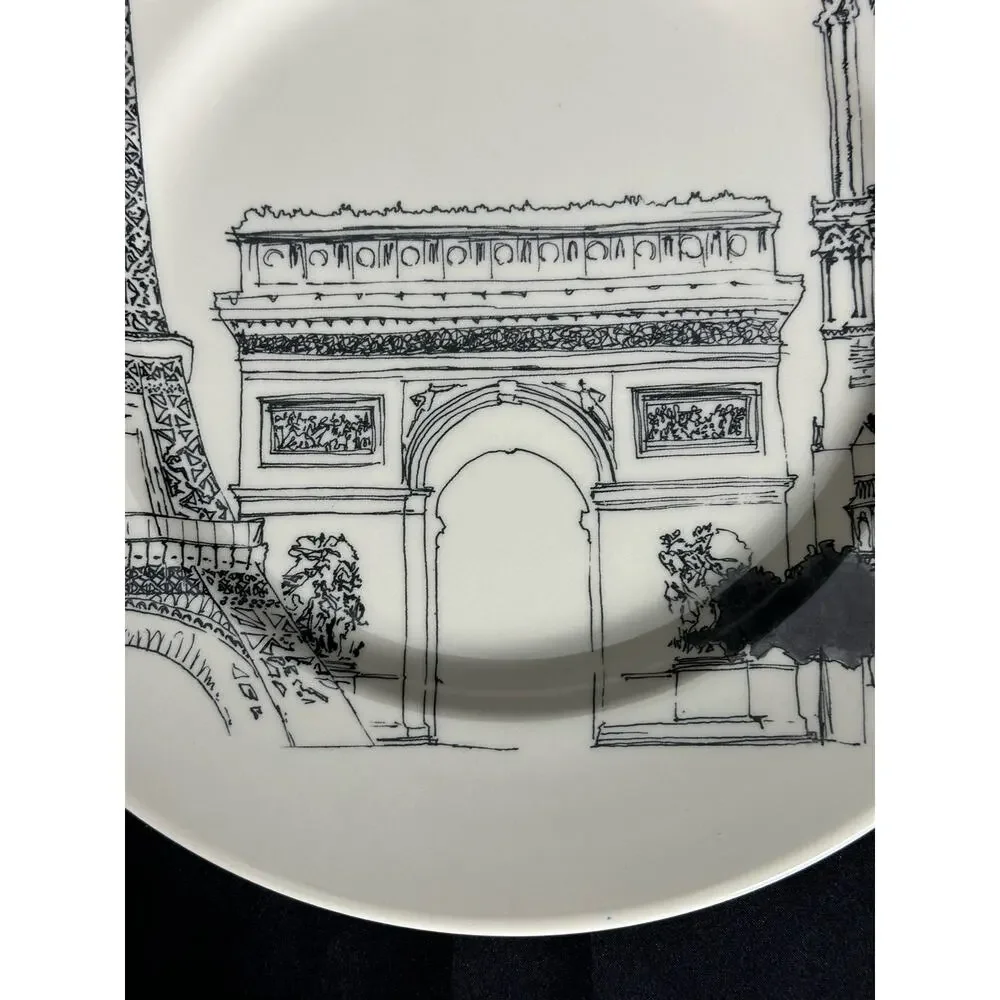 Royal Stafford City Scenes Eiffel Tower Paris Dinner Plate 11